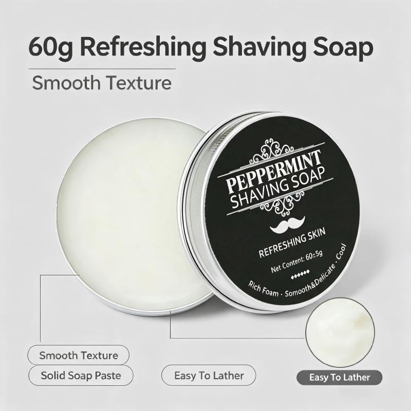 Pepermunt Scheerzeep 60g Heren - Skincare Barber Daily recensie en prijs