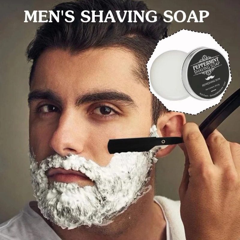 Pepermunt Scheerzeep 60g Heren - Skincare Barber Daily recensie en prijs